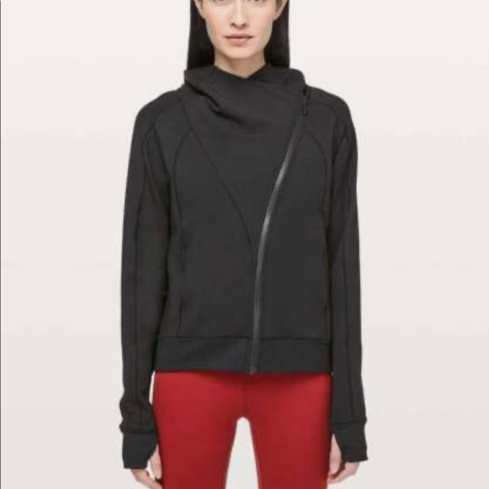 ** GRAY ** lululemon Coast Asymmetrical Zip-Up Sweatshirt size 4